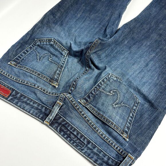 Adriano Goldschmied The Club Bootcut Flare Dark Wash Jeans Made USA Women’s 29R - Picture 7 of 10